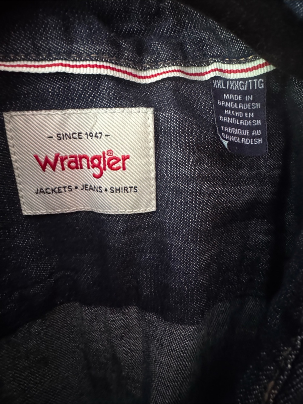 Wrangler dark denim shirt or Jacket XXL - Picture 12 of 12